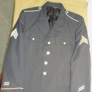 ASU ARMY SERVICE sz46/LONG UNIFORM DRESS BLUE JACKET COAT AR 670-1 LD 6873